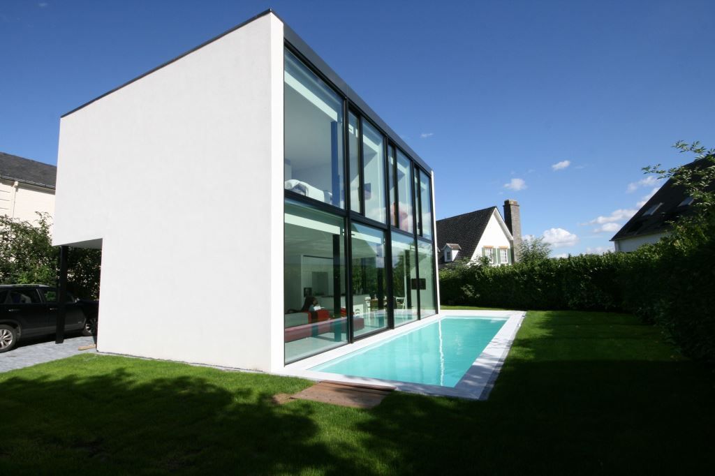 Swimming Pool Surroundings in Soft Carrara White and Sandblasted