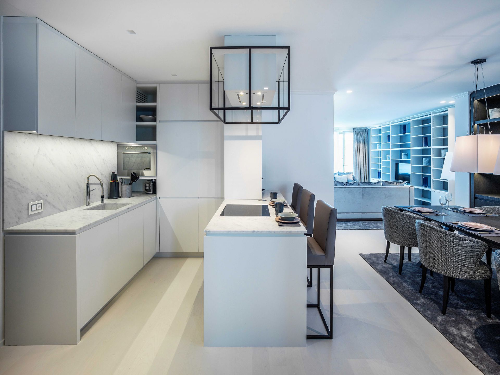 Kitchen with white from Carrara C