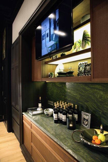 Cuisine plan de travail en quartzit green fusion