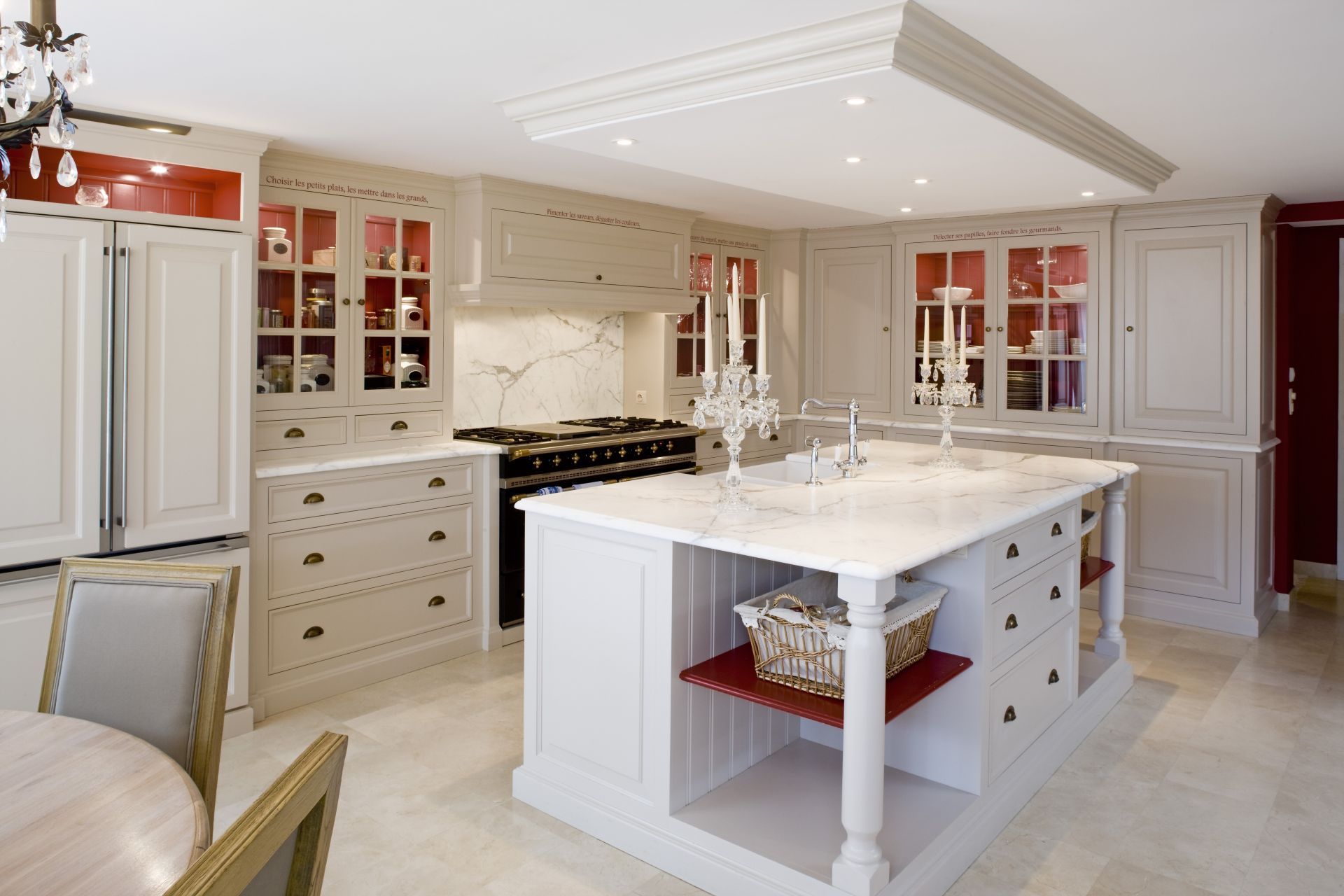 Keuken met witte van Carrara